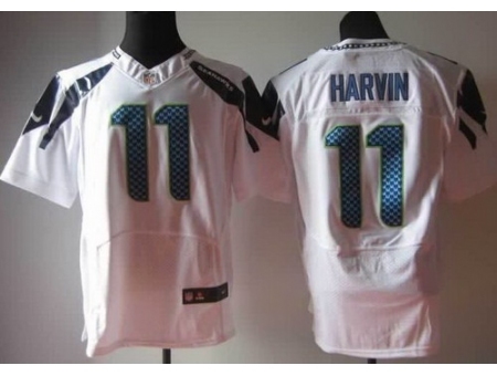 Nike Seattle Seahawks 11 Percy Harvin White Elite NFL Jersey