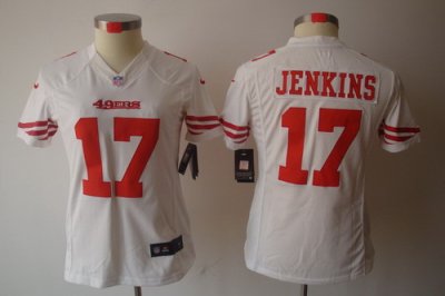 Women Nike San Francisco 49ers 17# Jenkins White Color[NIKE LIMITED Jersey]