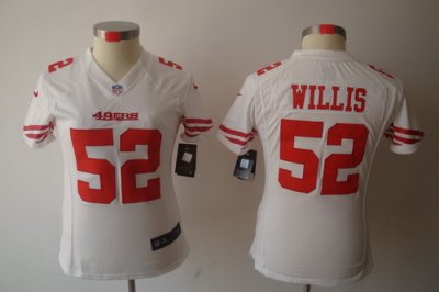 Women Nike San Francisco 49ers 52 Willis White Color[NIKE LIMITED Jersey]