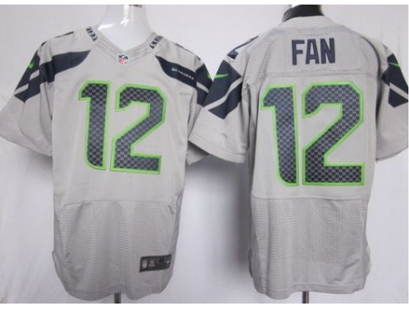 Nike Seattle Seahawks 12 Fan Grey Elite NFL Jersey