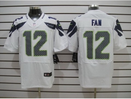 Nike Seattle Seahawks 12 Fan White Elite NFL Jersey