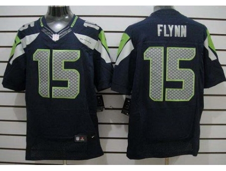 Nike Seattle Seahawks 15 Matt Flynn Blue Elite NFL Jersey