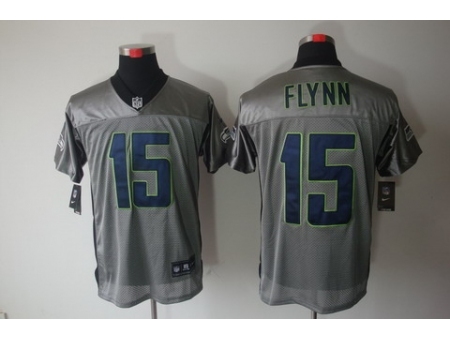 Nike Seattle Seahawks 15 Matt Flynn Grey Elite Shadow NFL Jersey