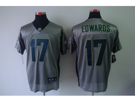 Nike Seattle Seahawks 17 Braylon Edwards Grey Elite Shadow NFL Jersey