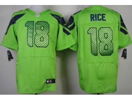 Nike Seattle Seahawks 18 Sidney Rice Green Elite NFL Jersey