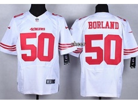 Nike San Francisco 49ers 50 Chris Borland White Elite NFL Jersey