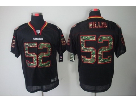 Nike San Francisco 49ers 52 Patrick Willis Black ELITE Lights Out Camo Number NFL Jersey