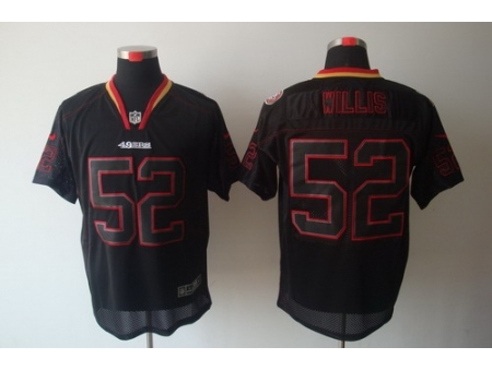 Nike San Francisco 49ers 52 Patrick Willis Black Elite Lights Out NFL Jersey