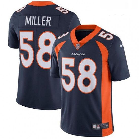 Youth Nike Denver Broncos 58 Von Miller Elite Navy Blue Alternate NFL Jersey