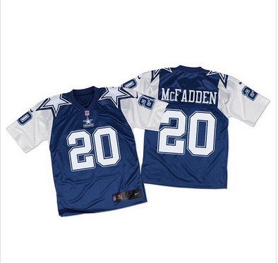 Nike Cowboys #20 Darren McFadden Navy BlueWhite Throwback Mens Stitched NFL Elite Jersey