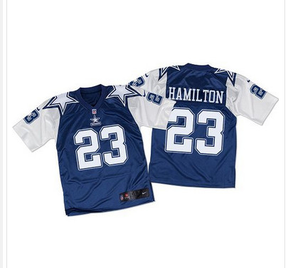 Nike Cowboys #23 Jakar Hamilton Navy BlueWhite Throwback Mens Stitched NFL Elite Jersey