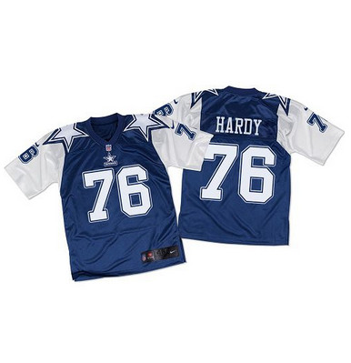 Nike Cowboys #76 Greg Hardy Navy BlueWhite Throwback Mens Stitched NFL Elite Jersey