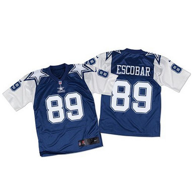 Nike Cowboys #89 Gavin Escobar Navy BlueWhite Throwback Mens Stitched NFL Elite Jersey