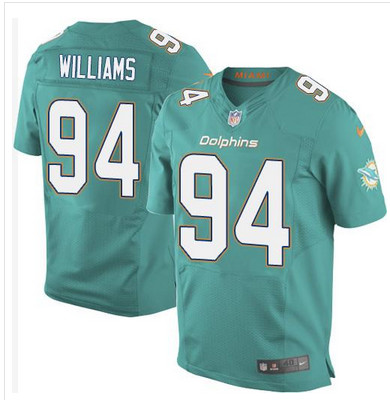 Nike Dolphins #94 Mario Williams Aqua Green Team Color Mens Stitched NFL New Elite Jersey