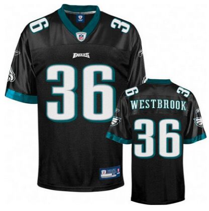 Philadelphia Eagles 36 Brian Westbrook Black Elite mens jersey