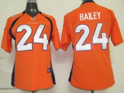 Women Nike Denver Broncos 24 Bailey Orange Nike NFL Jerseys