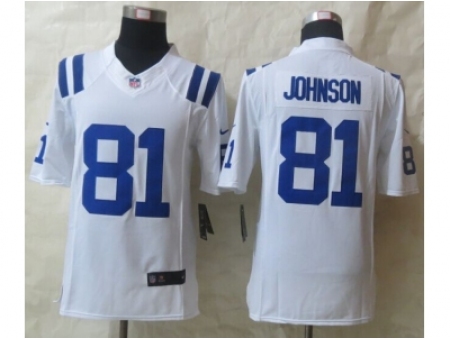 Nike Indianapolis Colts 81 Andre Johnson white Limited Jersey