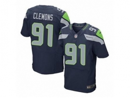 Nike Seattle Seahawks 91 Chris Clemons blue Elite NFL Jersey