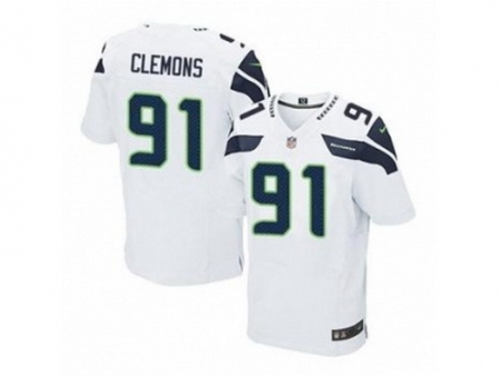 Nike Seattle Seahawks 91 Chris Clemons white Elite NFL Jersey