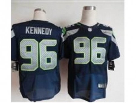 Nike Seattle Seahawks 96 Cortez Kennedy Blue Elite NFL Jersey