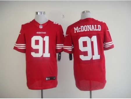 Nike San Francisco 49ers 91 Ray McDonald Red Elite NFL Jersey