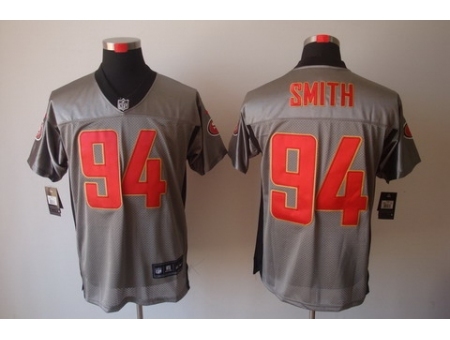 Nike San Francisco 49ers 94 Justin Smith Grey Elite Shadow NFL Jersey