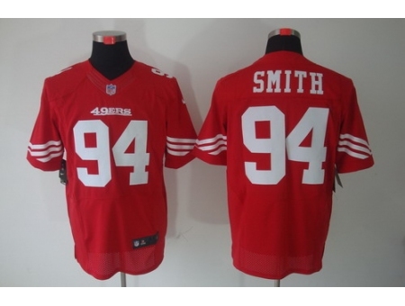 Nike San Francisco 49ers 94 Justin Smith Red Elite NFL Jersey