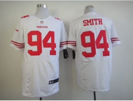 Nike San Francisco 49ers 94 Justin Smith White Elite NFL Jersey