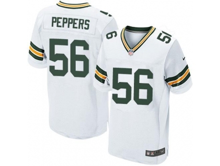 Nike Green Bay Packers 56 Julius Peppers White Elite NFL Jersey