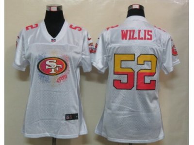 Nike Womens San Francisco 49ers #52 Willis White Jerseys