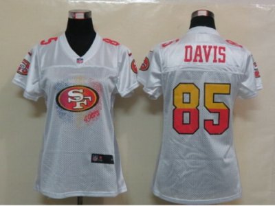 Nike Womens San Francisco 49ers #85 Davis White Jerseys