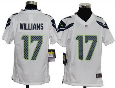 Youth Nike Seattle Seahawks 17# Mike Williams White Nike NFL Jerseys