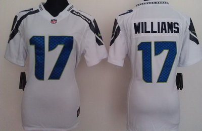 Women Nike Seattle Seahawks 17# Mike Williams White Nike NFL Jerseys