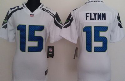 Women Nike Seattle Seahawks 15# Matt Flynn White Nike NFL Jerseys