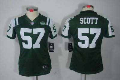 Nike Womens New York Jets #57 Scott Green Color[NIKE LIMITED Jersey]