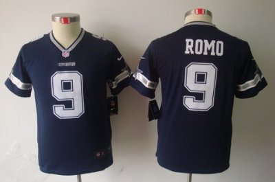 Youth Nike Dallas Cowboys #9 Romo Blue Color Limited Jerseys