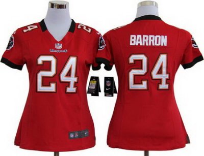 Women Nike Tampa Bay Buccaneers 24# Mark Barron Red Nike NFL Jersey