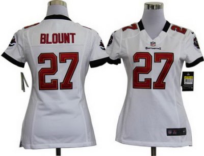 Women Nike Tampa Bay Buccaneers 27 LeGarrette Blount White Nike NFL Jersey