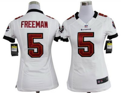 Women Nike Tampa Bay Buccaneers 5 Freeman White Jersey