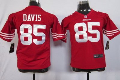 Youth Nike San Francisco 49ers #85 Vernon Davis Red Nike NFL Jerseys