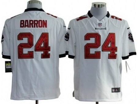 Nike Tampa Bay Buccaneers 24 Mark Barron White Game NFL Jersey