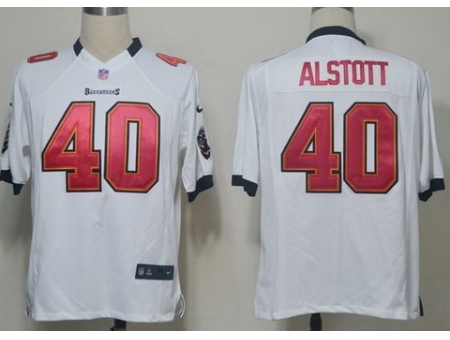 Nike Tampa Bay Buccaneers 40 Mike Alstott White Game NFL Jersey