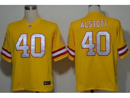 Nike Tampa Bay Buccaneers 40 Mike Alstott Yellow Game NFL Jersey