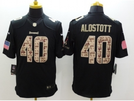 Nike Tampa Bay Buccaneers 40 Mike Alostott black Limited Salute to Service NFL Jersey