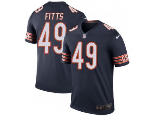 Kylie Fitts Chicago Bears #49 Men Color Rush Legend Nike Jersey Navy