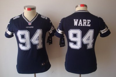 Women Nike Dallas Cowboys 94 Ware Blue[Women's NIKE LIMITED Jersey]