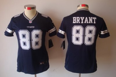 Women Nike Dallas Cowboys 88 Dez Bryant Blue Game LIMITED Nike NFL Jerseys