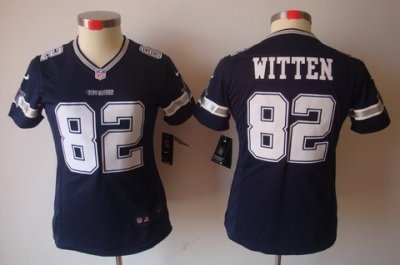 Women Nike Dallas Cowboys 82# Witten Blue Color[Women's NIKE LIMITED Jersey]