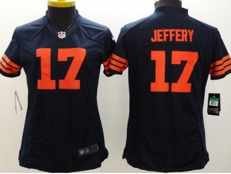 Women's Nike Chicago Bears #17 Alshon Jeffery Navy Blue 1940s Throwback Stitched NFL Limited Jersey