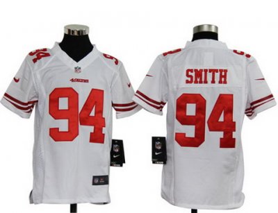 Youth Nike Youth NFL San Francisco 49ers #94 Smith White jersey